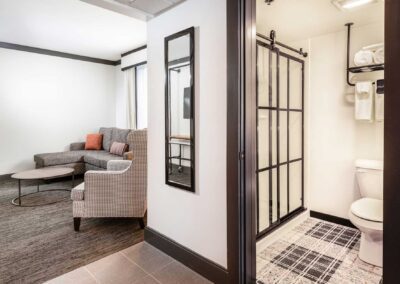 Signature Suite with living room in Fayetteville